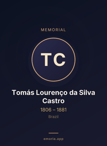 Memorial portrait of Tomás Lourenço da Silva Castro
