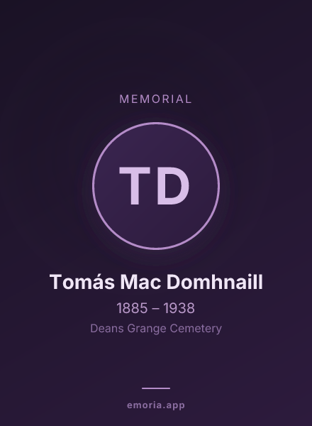 Memorial portrait of Tomás Mac Domhnaill