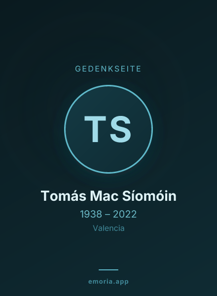 Gedenkportrait von Tomás Mac Síomóin
