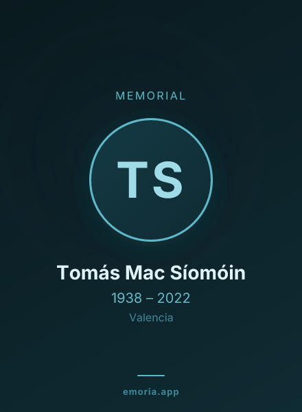 Memorial portrait of Tomás Mac Síomóin