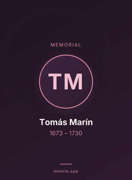 Memorial portrait of Tomás Marín
