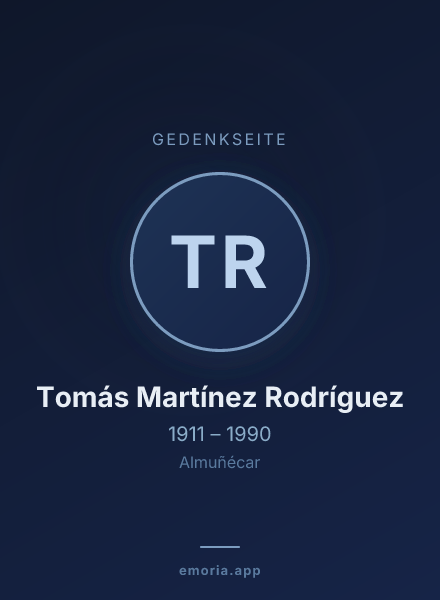 Gedenkportrait von Tomás Martínez Rodríguez