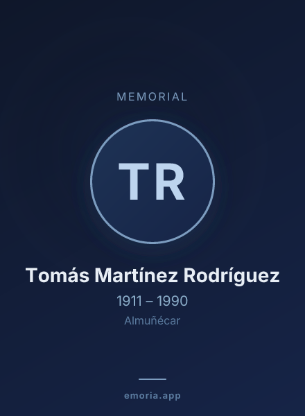 Memorial portrait of Tomás Martínez Rodríguez