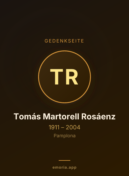 Gedenkportrait von Tomás Martorell Rosáenz