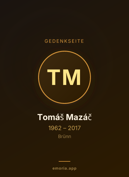 Gedenkportrait von Tomáš Mazáč