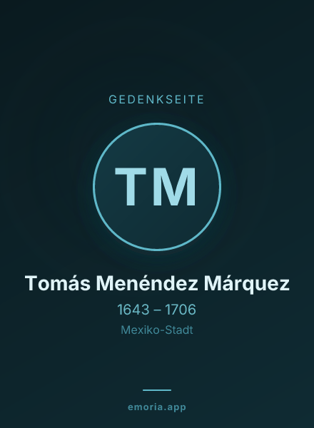 Gedenkportrait von Tomás Menéndez Márquez