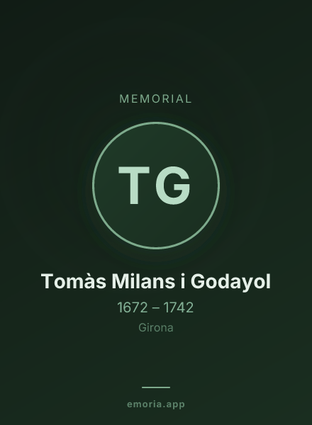 Memorial portrait of Tomàs Milans i Godayol