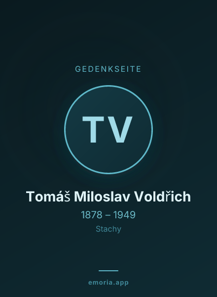 Gedenkportrait von Tomáš Miloslav Voldřich