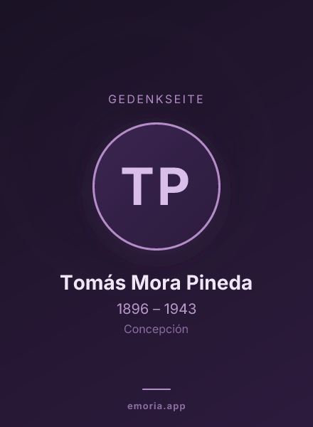 Gedenkportrait von Tomás Mora Pineda