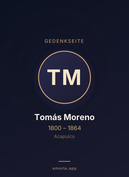 Gedenkportrait von Tomás Moreno