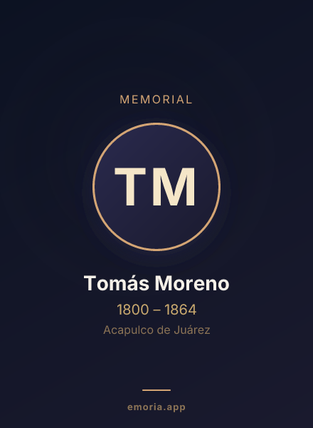 Memorial portrait of Tomás Moreno