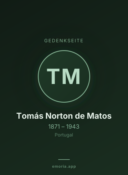 Gedenkportrait von Tomás Norton de Matos