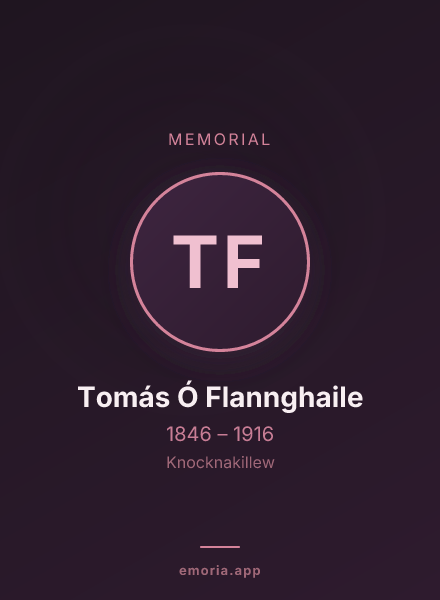 Memorial portrait of Tomás Ó Flannghaile
