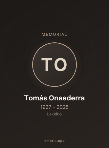 Memorial portrait of Tomás Onaederra
