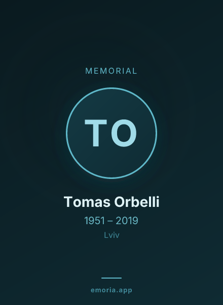 Memorial portrait of Tomas Orbelli