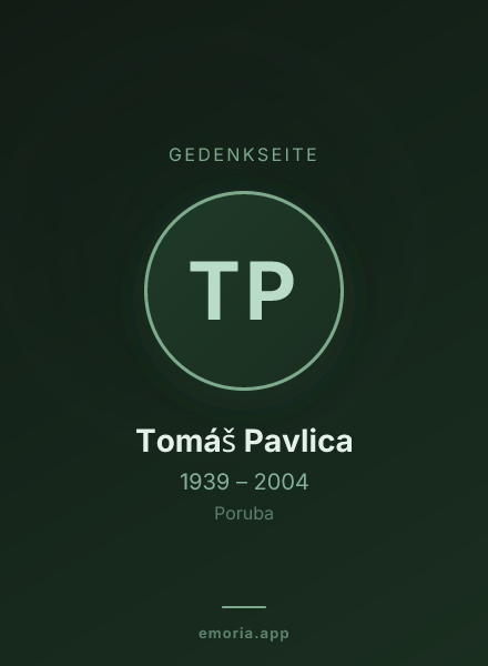 Gedenkportrait von Tomáš Pavlica
