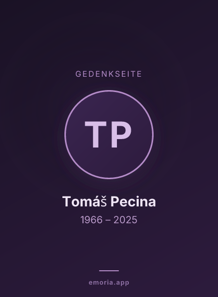 Gedenkportrait von Tomáš Pecina