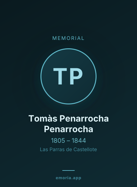 Memorial portrait of Tomàs Penarrocha Penarrocha