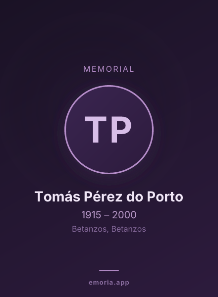 Memorial portrait of Tomás Pérez do Porto