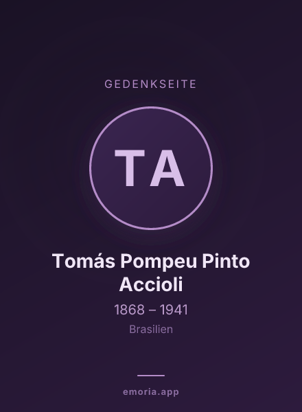 Gedenkportrait von Tomás Pompeu Pinto Accioli