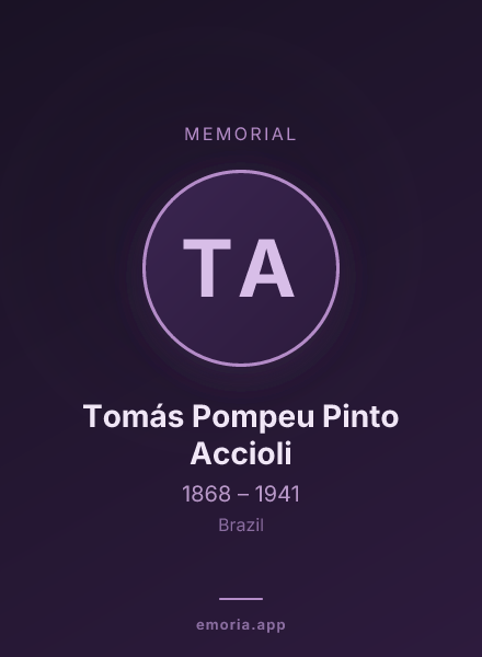 Memorial portrait of Tomás Pompeu Pinto Accioli
