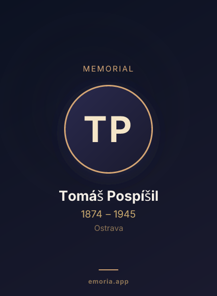 Memorial portrait of Tomáš Pospíšil