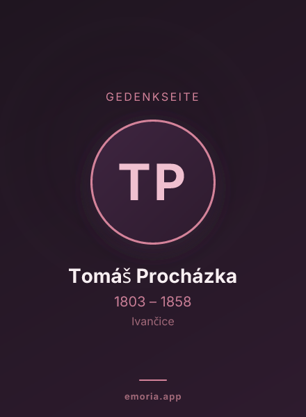 Gedenkportrait von Tomáš Procházka