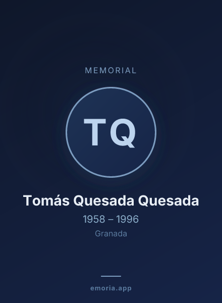 Memorial portrait of Tomás Quesada Quesada