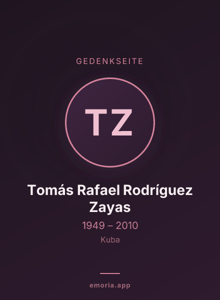 Gedenkportrait von Tomás Rafael Rodríguez Zayas