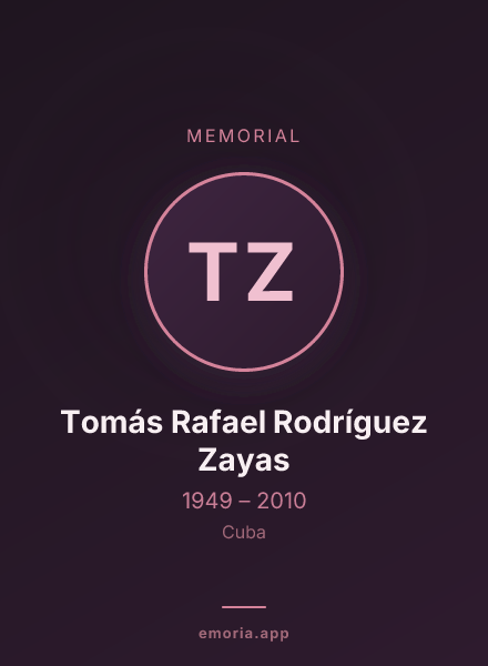 Memorial portrait of Tomás Rafael Rodríguez Zayas