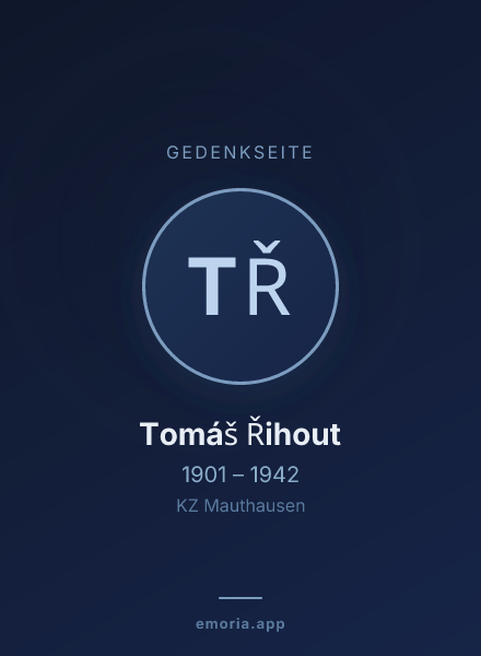 Gedenkportrait von Tomáš Řihout