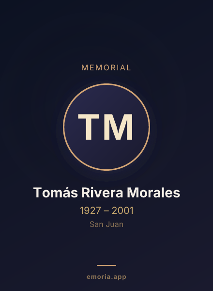 Memorial portrait of Tomás Rivera Morales