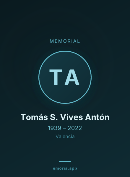Memorial portrait of Tomás S. Vives Antón
