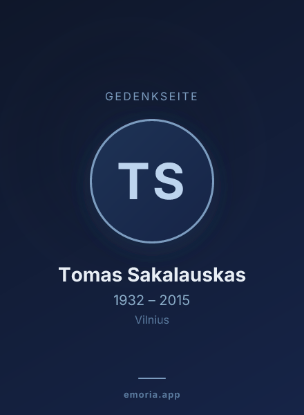 Gedenkportrait von Tomas Sakalauskas