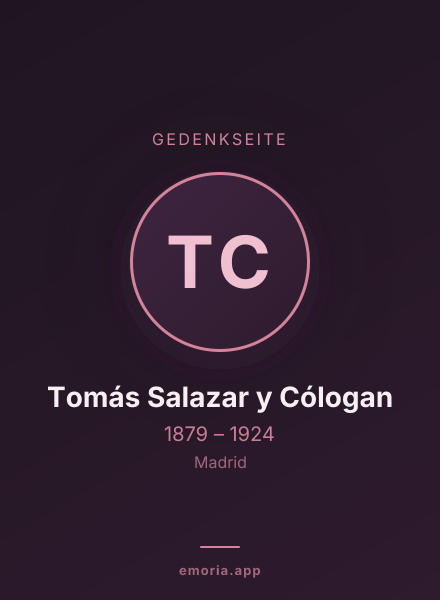 Gedenkportrait von Tomás Salazar y Cólogan