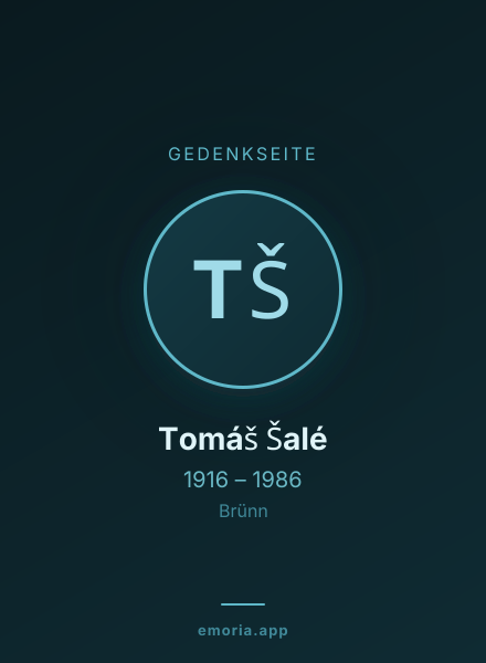 Gedenkportrait von Tomáš Šalé