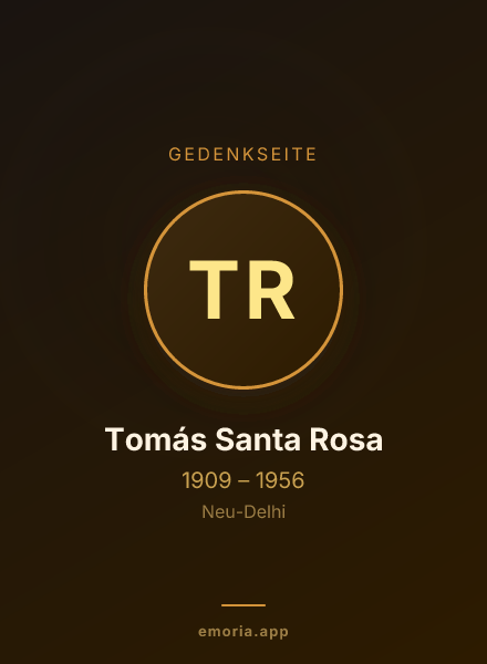 Gedenkportrait von Tomás Santa Rosa