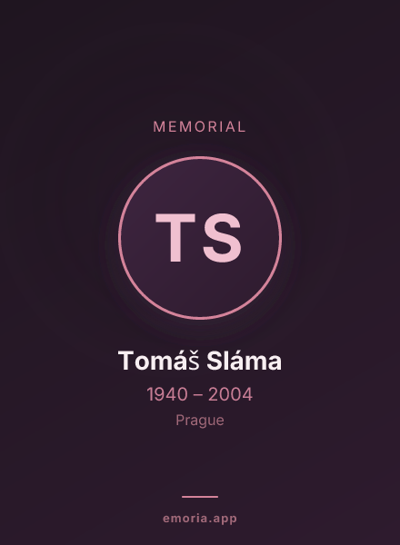 Memorial portrait of Tomáš Sláma