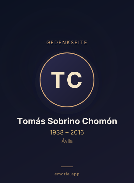 Gedenkportrait von Tomás Sobrino Chomón