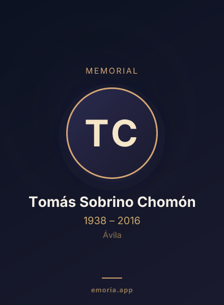 Memorial portrait of Tomás Sobrino Chomón
