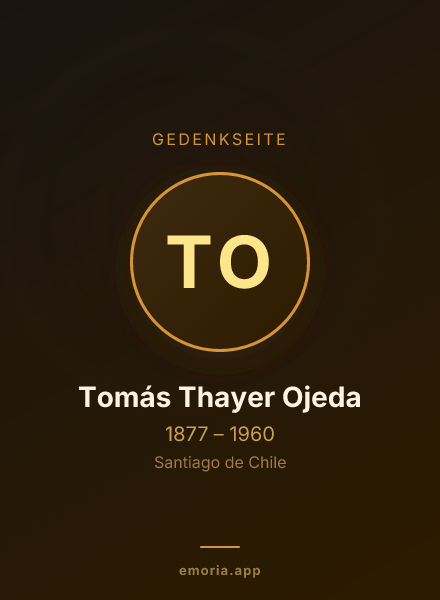 Gedenkportrait von Tomás Thayer Ojeda