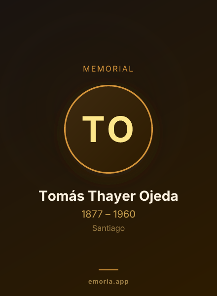 Memorial portrait of Tomás Thayer Ojeda