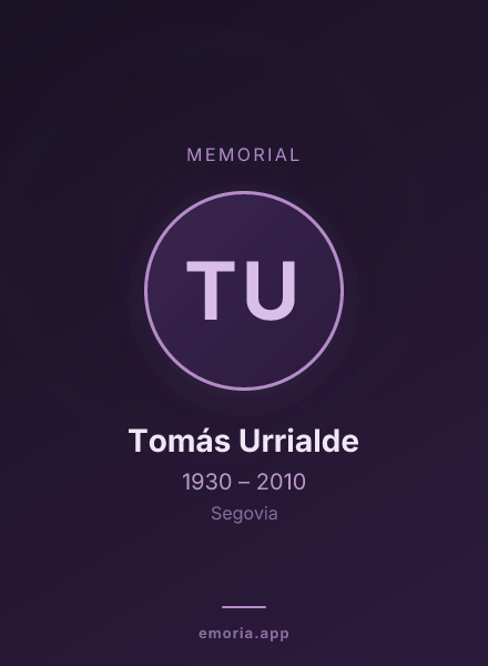 Memorial portrait of Tomás Urrialde