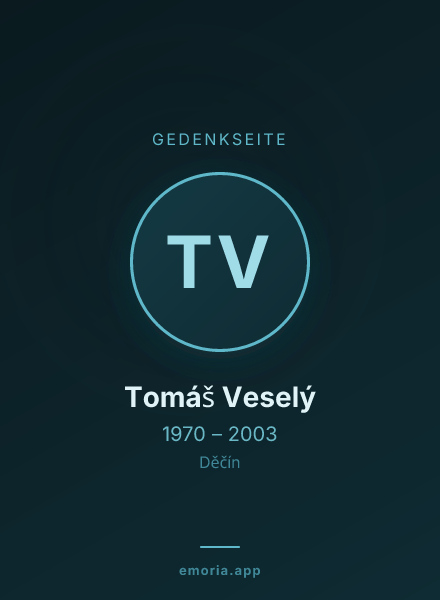 Gedenkportrait von Tomáš Veselý