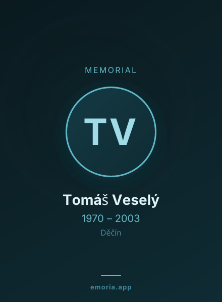 Memorial portrait of Tomáš Veselý