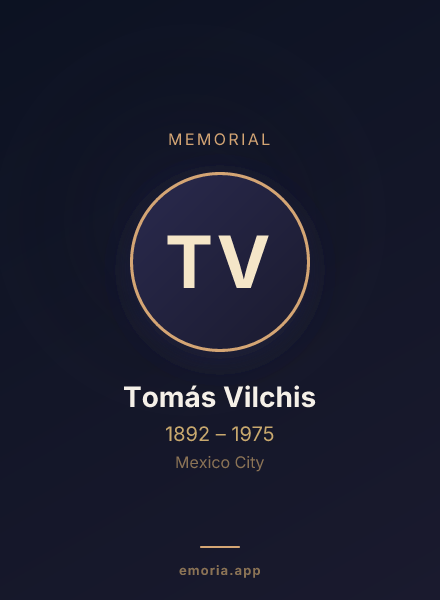 Memorial portrait of Tomás Vilchis