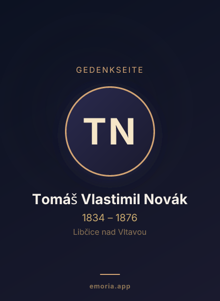 Gedenkportrait von Tomáš Vlastimil Novák