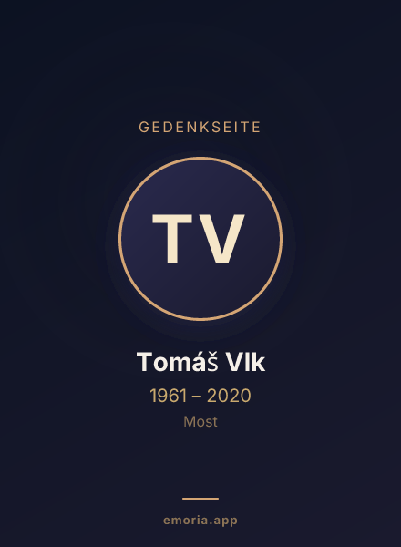 Gedenkportrait von Tomáš Vlk