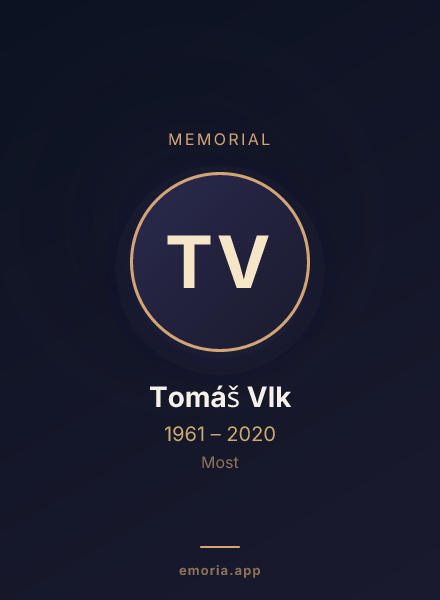 Memorial portrait of Tomáš Vlk