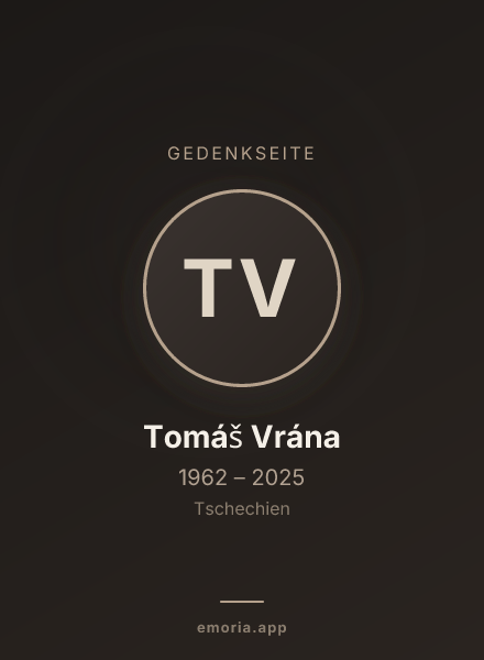 Gedenkportrait von Tomáš Vrána